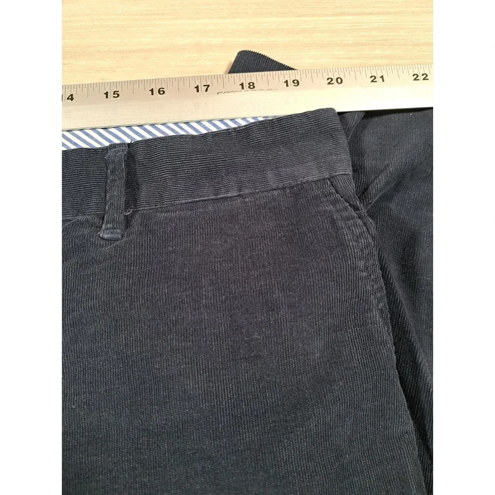 Merona Mens Navy‎ Blue Corduroy Pants Flat Front 40x32 Straight Leg Cotton Blend